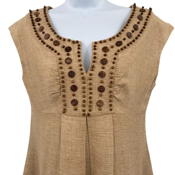 WILLOW GLEN NEW YORK WOMENS TAN DRESS SIZE 4 - Picture 2 of 6